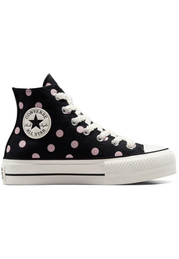 Sneakers Converse Chuck Taylor As Lift. Kolor: czarny. Materiał: materiał. Sport: fitness