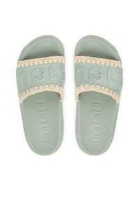 Mou Klapki MU.SW661000N Zielony. Kolor: zielony. Materiał: syntetyk #4