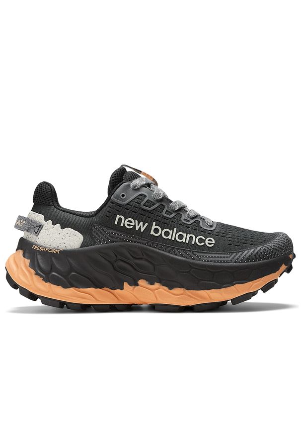 Buty New Balance Fresh Foam X More Trail v3 WTMORCK3 - czarne. Kolor: czarny. Materiał: skóra, syntetyk, guma, materiał. Szerokość cholewki: normalna. Sport: bieganie, fitness