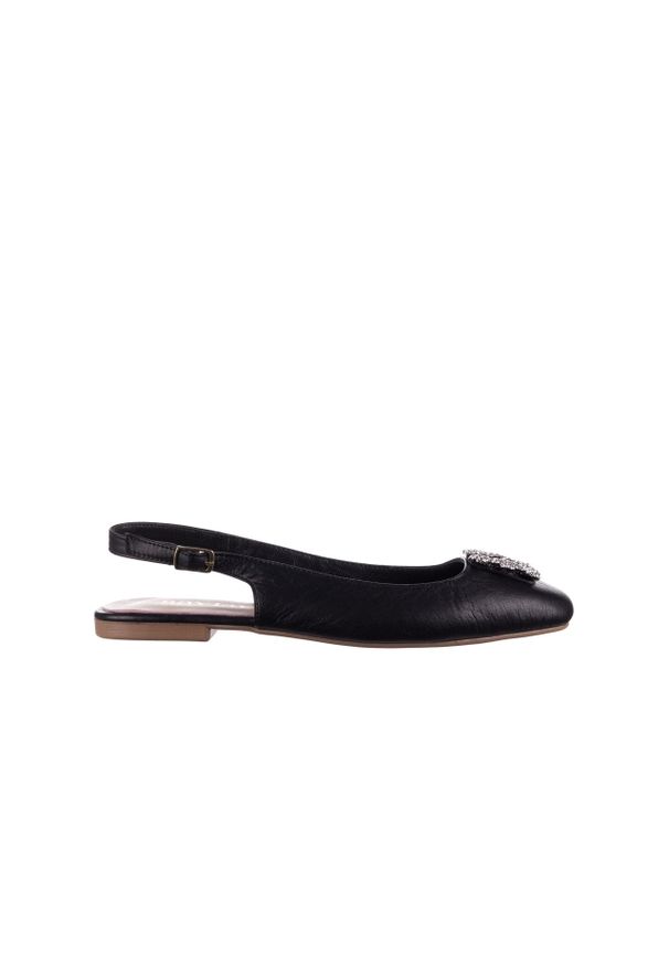 Sandały Bayla-161 093 388 4054 Black 20, Czarny, Skóra naturalna - 36. Zapięcie: sprzączka. Kolor: czarny. Materiał: skóra. Wzór: aplikacja. Sezon: lato. Obcas: na obcasie. Wysokość obcasa: średni