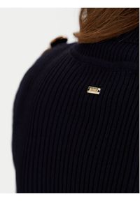 Gaudi Golf 521FD53037 Granatowy Regular Fit. Typ kołnierza: golf. Kolor: niebieski. Materiał: syntetyk, wiskoza #3