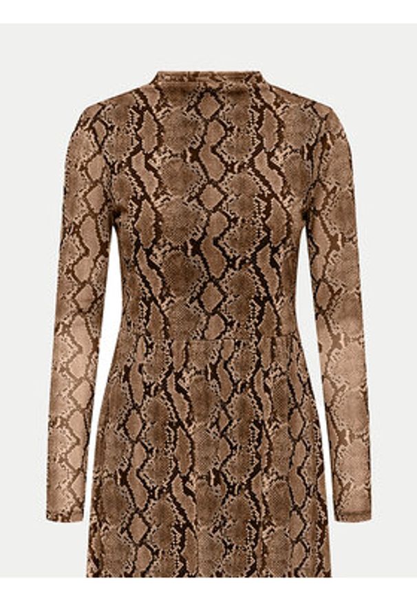 JDY Sukienka codzienna Anima 15351731 Brązowy Regular Fit. Okazja: na co dzień. Kolor: brązowy. Materiał: syntetyk. Typ sukienki: proste. Styl: casual