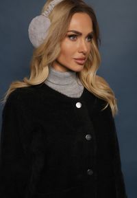 Renee - Czarny Kardigan Wełniany Zapinany Ierules. Kolor: czarny. Materiał: wełna. Długość rękawa: długi rękaw. Długość: długie. Styl: klasyczny #4