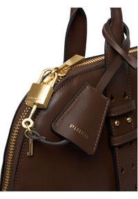 Pinko - PINKO Torebka Bowling Bag Medium AI 25-26 PLTT 105172 A0QO Brązowy. Kolor: brązowy. Materiał: skórzane #4