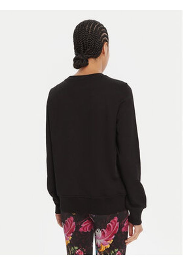 Versace Jeans Couture Bluza 79HAIB00 CFB00 Czarny Regular Fit. Typ kołnierza: kołnierzyk włoski. Kolor: czarny. Materiał: bawełna