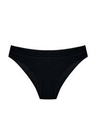 Intica - Figi damskie prążkowane z elastycznym pasem Milan. Kolor: czarny. Materiał: prążkowany