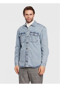 Koszula jeansowa Redefined Rebel. Kolor: niebieski. Materiał: jeans #1