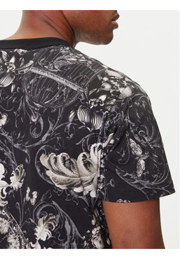 Versace Jeans Couture T-Shirt 79GAH6R0 JS516 Czarny Regular Fit. Kolor: czarny. Materiał: bawełna