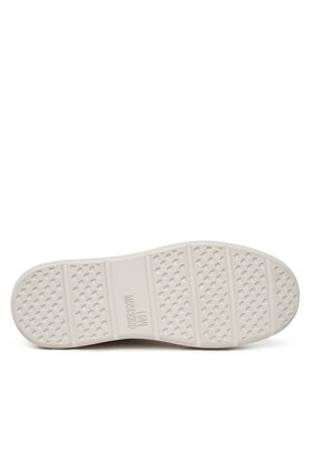 Love Moschino - LOVE MOSCHINO Sneakersy JA15154G1MIAA10A Biały. Kolor: biały. Materiał: skóra