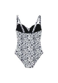 Regatta - Damski Jednoczęściowy Kostium Kąpielowy Sakari Large Floral Tummy Control. Kolor: biały, wielokolorowy, niebieski