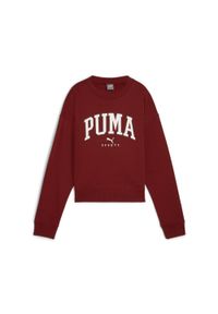 Puma - Damska bluza z okrągłym dekoltem PUMA SQUAD o pełnej długości PUMA Intense Red. Kolor: czerwony. Materiał: dzianina