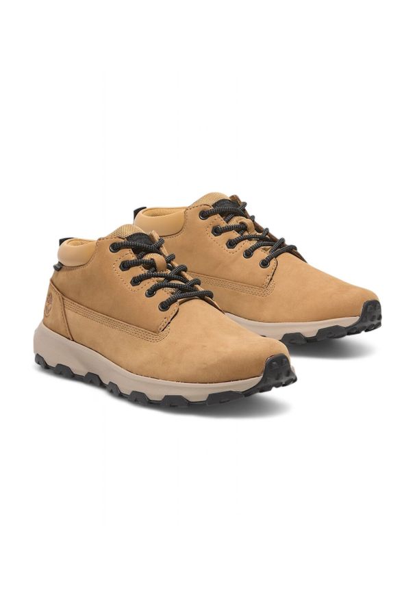 Sneakersy męskie Timberland Winsor Park MID LACE UP GTX SNEAKER WHEAT NUBUCK. Kolor: brązowy. Materiał: nubuk