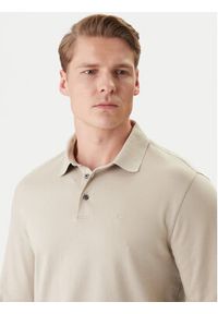 Calvin Klein Polo LV040EM909 Beżowy Regular Fit. Typ kołnierza: polo. Kolor: beżowy. Materiał: bawełna #3