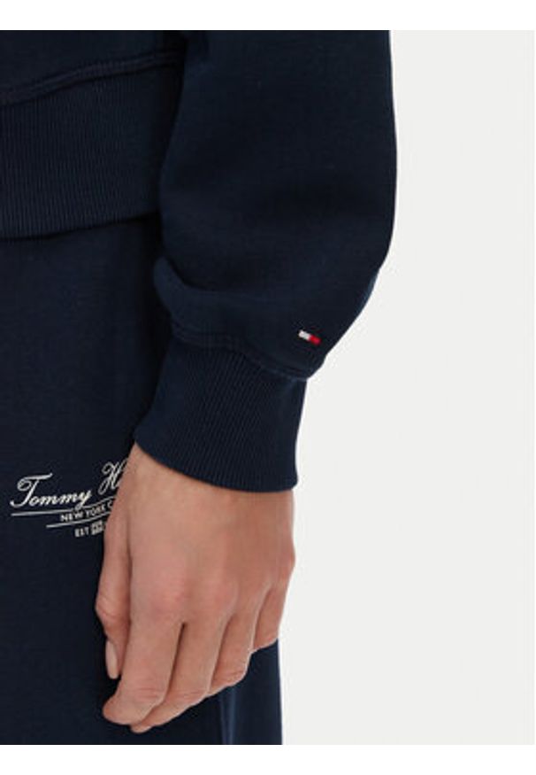 TOMMY HILFIGER - Tommy Hilfiger Bluza WW0WW44632 Granatowy Regular Fit. Kolor: niebieski. Materiał: bawełna