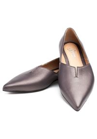 Marco Shoes Baleriny z wycięciem w odcieniu ciepłej szarości szare. Kolor: szary #6