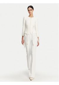 Elisabetta Franchi Spodnie materiałowe PA-083-51E2 Biały Regular Fit. Kolor: biały. Materiał: syntetyk #2