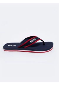 Big-Star - Japonki męskie granatowe NN174623 403. Okazja: na co dzień, na plażę. Kolor: niebieski. Materiał: materiał. Sezon: lato. Styl: casual