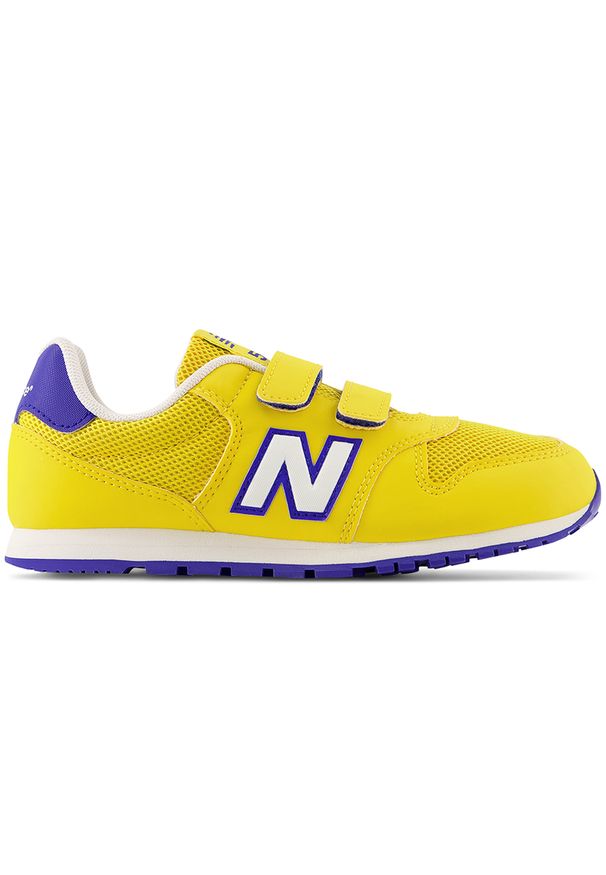 Buty dziecięce New Balance PV500HB1 – żółte. Zapięcie: rzepy. Kolor: żółty. Materiał: syntetyk, materiał. Szerokość cholewki: normalna. Sport: turystyka piesza