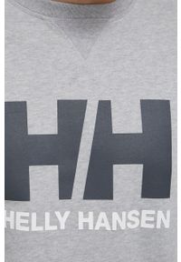 Helly Hansen bluza bawełniana męska kolor szary gładka 34000-597. Okazja: na co dzień. Kolor: szary. Materiał: bawełna. Wzór: gładki. Styl: casual #5