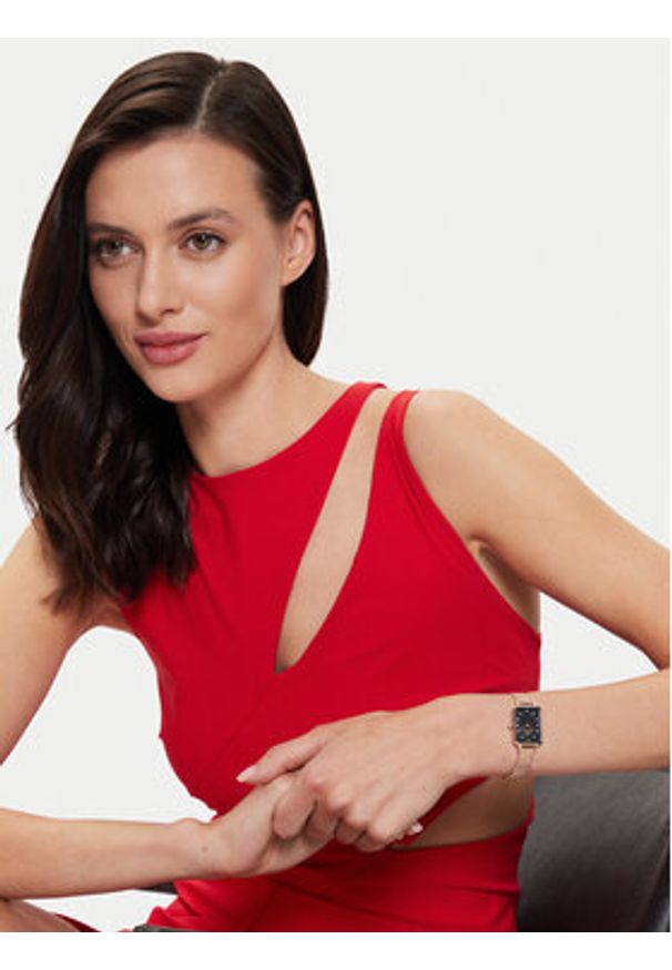 Daniel Wellington Zegarek Quadro Lumine Pressed Piano DW00100579 Złoty. Kolor: złoty