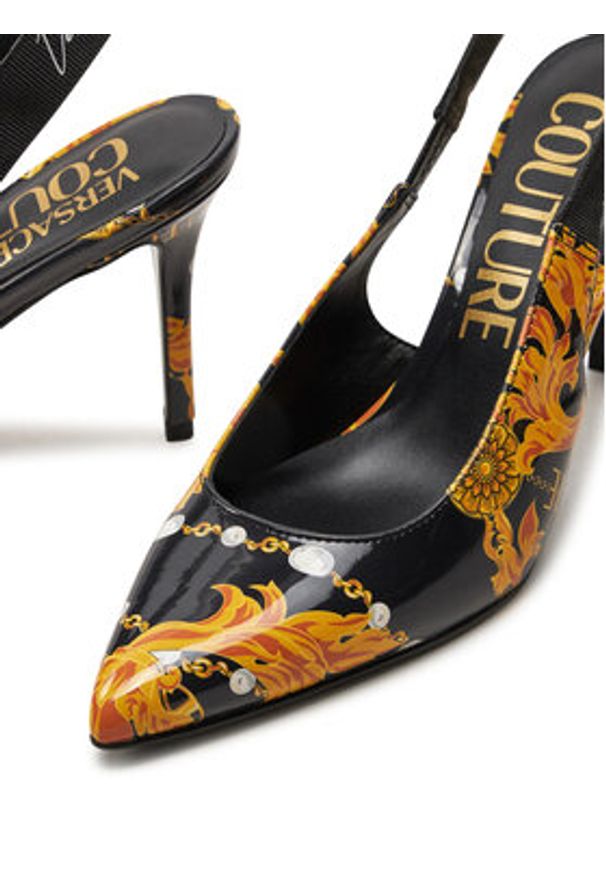 Versace Jeans Couture Sandały 77VA3S52 ZS366 Czarny. Kolor: czarny. Materiał: skóra