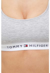 TOMMY HILFIGER - Tommy Hilfiger biustonosz kolor szary gładki. Kolor: szary. Materiał: włókno. Wzór: gładki #2