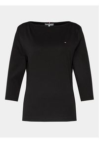 TOMMY HILFIGER - Tommy Hilfiger Bluzka New Cody WW0WW40589 Czarny Slim Fit. Kolor: czarny. Materiał: bawełna #1