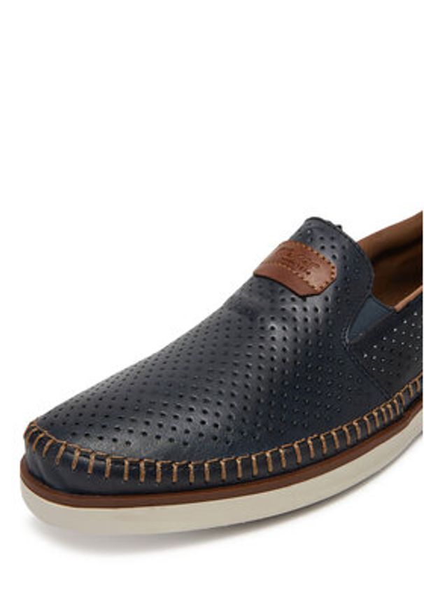 Rieker Półbuty B2356-14 Granatowy. Kolor: niebieski. Materiał: skóra