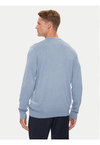 Calvin Klein Sweter K10K113549 Niebieski Slim Fit. Kolor: niebieski. Materiał: bawełna