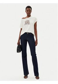 Liu Jo Sport T-Shirt TA5268 JS005 Écru Regular Fit. Kolor: kremowy. Styl: sportowy #3