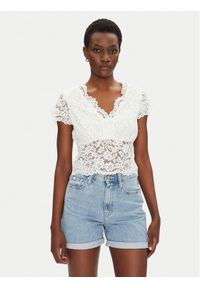 Morgan Bluzka 241-DANSA Écru Slim Fit. Materiał: syntetyk