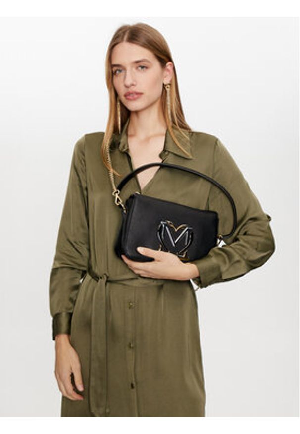 Love Moschino - LOVE MOSCHINO Torebka JC4328PP0LKN0000 Czarny. Kolor: czarny. Materiał: skórzane