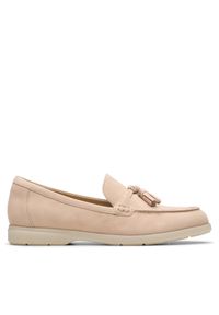 Clarks Mokasyny Narini Edge 26181453 Beżowy. Kolor: beżowy. Materiał: zamsz, skóra