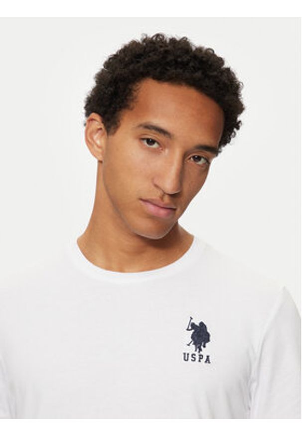 U.S. Polo Assn. T-Shirt MUP3311 Biały Slim Fit. Typ kołnierza: polo. Kolor: biały. Materiał: bawełna