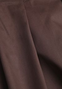 Renee - Brązowa Bawełniana Spódnica o Rozkloszowanym Kroju z Plisami Nerimara. Okazja: na co dzień. Kolor: brązowy. Materiał: bawełna. Wzór: gładki. Sezon: lato. Styl: casual #3