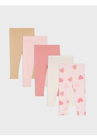 Sinsay - Legginsy 5 pack - kremowy. Kolor: kremowy