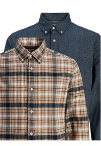 Jack & Jones - Jack&Jones Komplet 2 koszul Blubarkley 12294328 Beżowy Regular Fit. Kolor: beżowy. Materiał: bawełna #2