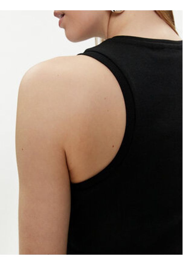 Juicy Couture Top Beckham JCBLV223811 Czarny Slim Fit. Kolor: czarny. Materiał: bawełna