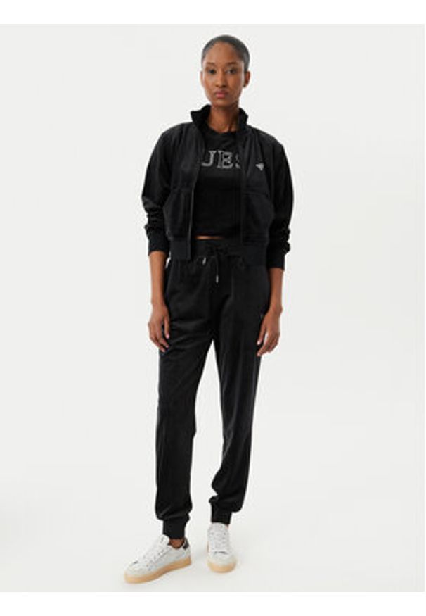 Guess Bluza V3BQ22 K0232 Czarny Regular Fit. Kolor: czarny. Materiał: syntetyk