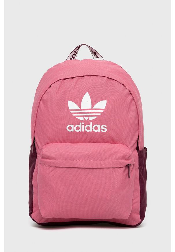 adidas Originals Plecak damski kolor różowy duży z nadrukiem. Kolor: różowy. Materiał: materiał. Wzór: nadruk