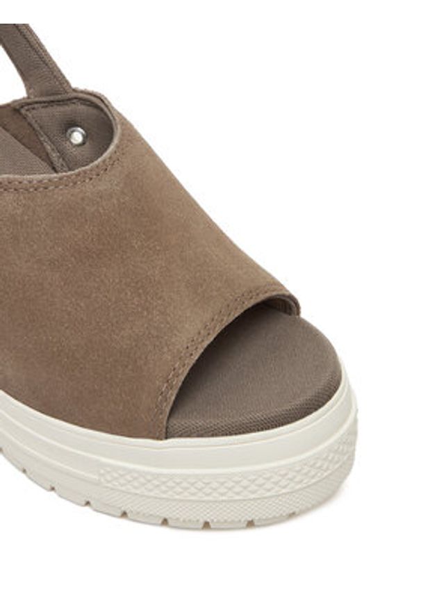 Converse Sandały Chuck 70 De Luxe Heel Mule A15071C Zielony. Kolor: zielony. Materiał: skóra, zamsz
