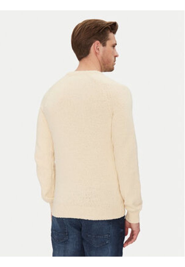 Blend Sweter 20717701 Beżowy Regular Fit. Kolor: beżowy. Materiał: bawełna