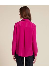 Luisa Spagnoli - LUISA SPAGNOLI - Różowa koszula z jedwabiu Bond. Kolor: różowy, wielokolorowy, fioletowy. Materiał: jedwab #4