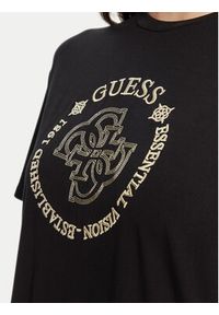 Guess T-Shirt V5YI05 KCOA2 Czarny Regular Fit. Kolor: czarny. Materiał: wiskoza #5