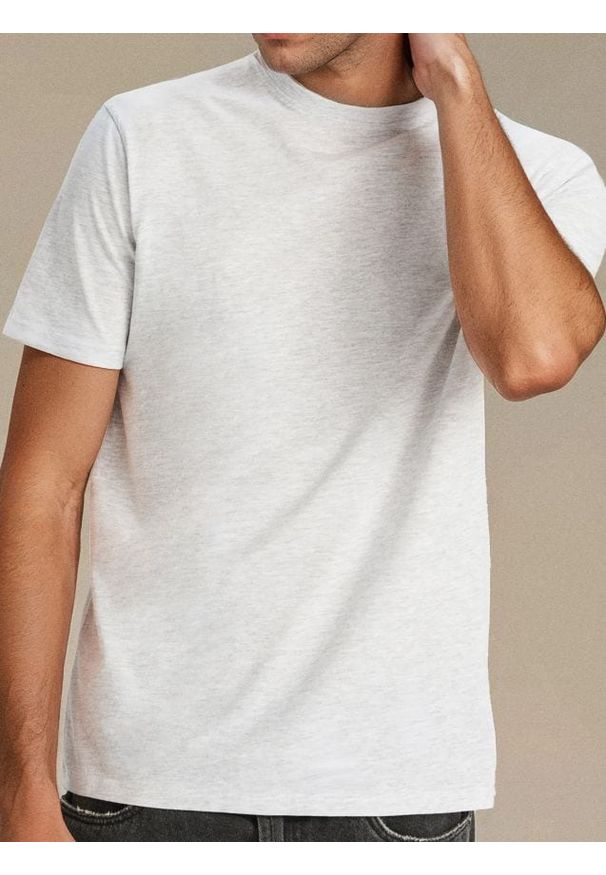 Sinsay - Koszulka - szary. Kolor: szary. Materiał: bawełna