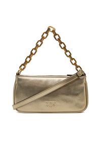 Pinko - PINKO Torebka Half Moon Baguette Mini AI 25-26 PLTT 105069 A2O9 Złoty. Kolor: złoty. Materiał: skórzane