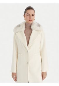 Guess Płaszcz wełniany W5BL19 W2642 Écru Regular Fit. Materiał: syntetyk #4
