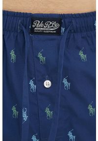 Polo Ralph Lauren spodnie piżamowe bawełniane kolor granatowy wzorzysta. Kolor: niebieski. Materiał: bawełna