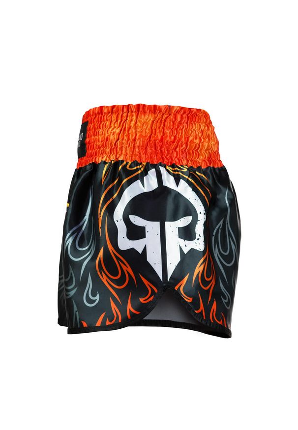 GROUND GAME - Spodenki Muay Thai Ground Game Flames. Kolor: czarny