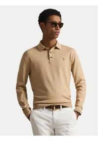 Polo Ralph Lauren Polo 710P04446003 Beżowy jasny Regular Fit. Typ kołnierza: polo. Kolor: beżowy. Materiał: bawełna #1